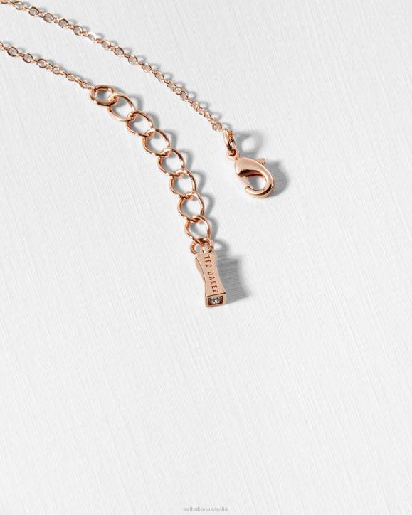Ted Baker Elvina Enamel button necklace BABY-PINK Jewelry Women TLPL1108