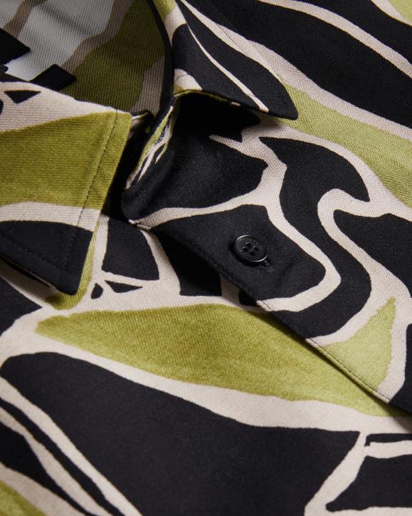 Ted Baker Errew Short Sleeve Abstract Print Shirt Black Clothing Men TLPL1587