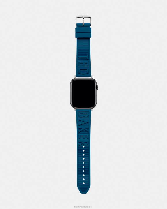 Ted Baker Ethane Silicone Logo Apple Watch Strap Blue Accessories Women TLPL2038
