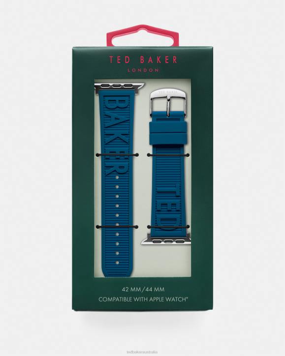 Ted Baker Ethane Silicone Logo Apple Watch Strap Blue Accessories Women TLPL2038