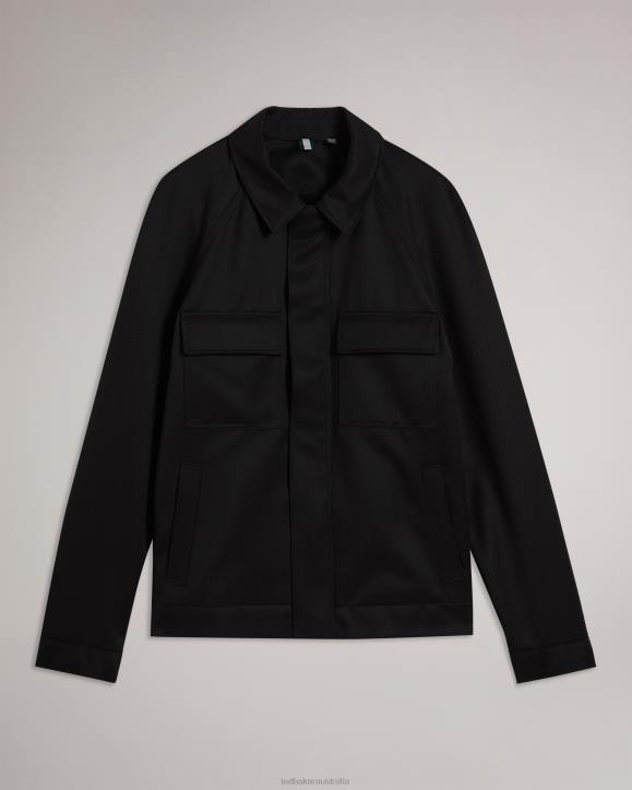 Ted Baker Filtyj Raglan Sleeve Wool Jacket Black Clothing Men TLPL1212