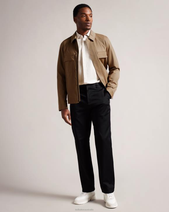 Ted Baker Finnj Raglan Sleeve Pure Wool Jacket Natural Clothing Men TLPL1260