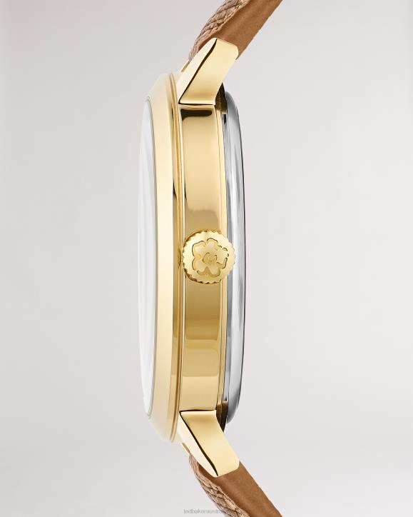 Ted Baker Galatea Magnolia Dial Leather Strap Watch Tan Accessories Women TLPL1158