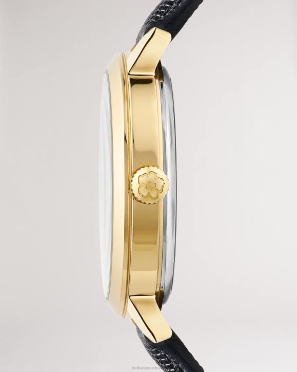 Ted Baker Galaten Magnolia Dial Leather Strap Watch Black Accessories Women TLPL1064