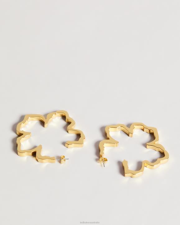 Ted Baker Geanni Magnolia Lillifora hoop earring Gold Color Jewelry Women TLPL1031