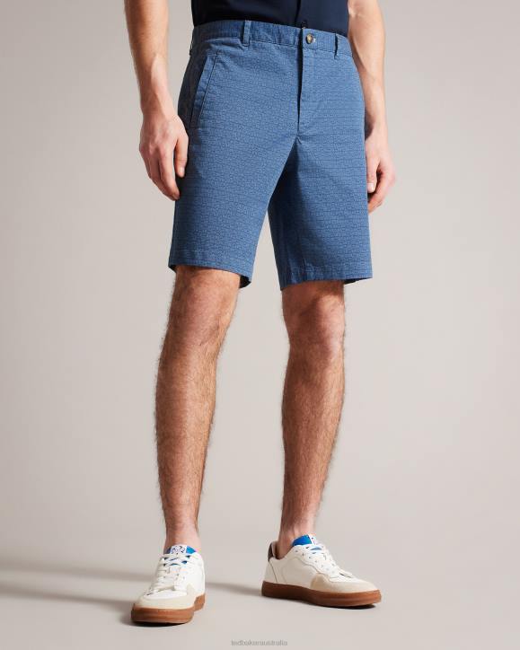 Ted Baker Gomer Regular Fit Geometric Shorts Navy Clothing Men TLPL1442