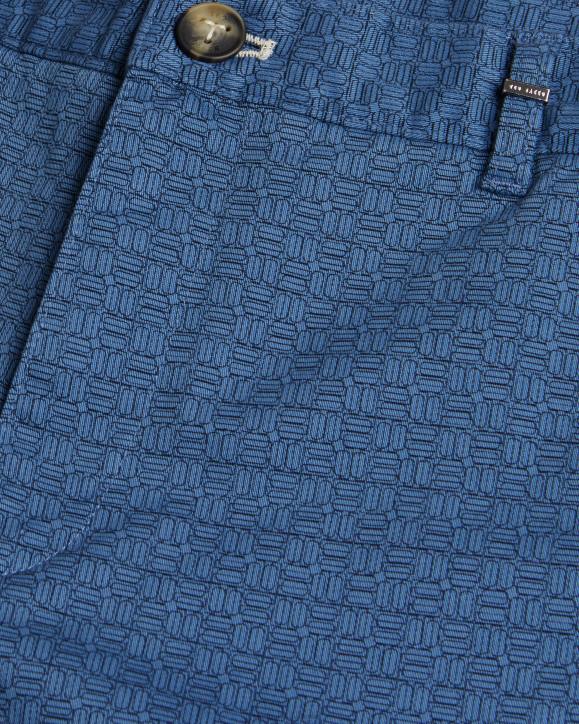 Ted Baker Gomer Regular Fit Geometric Shorts Navy Clothing Men TLPL1442