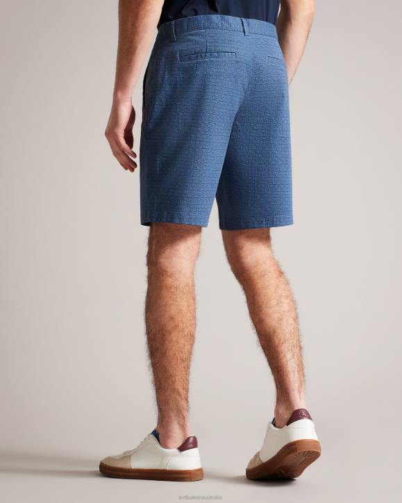 Ted Baker Gomer Regular Fit Geometric Shorts Navy Clothing Men TLPL1442