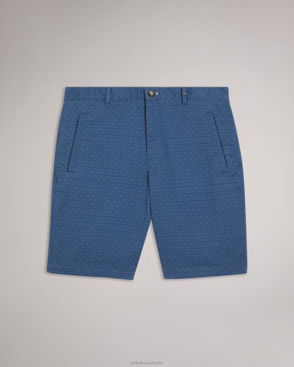 Ted Baker Gomer Regular Fit Geometric Shorts Navy Clothing Men TLPL1442