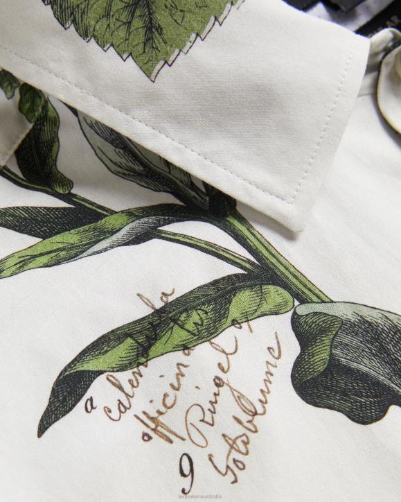 Ted Baker Gort Short Sleeve Botanical Print Shirt Ecru Clothing Men TLPL1614