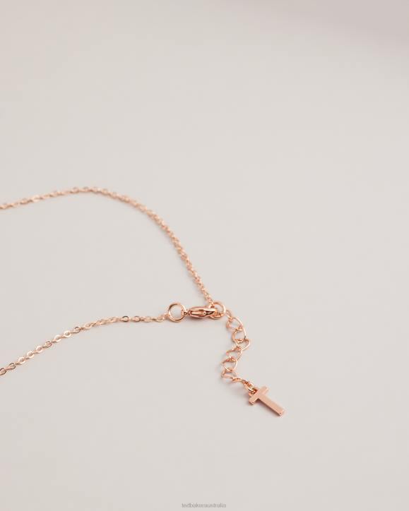 Ted Baker Hara Heart pendant necklace Rosegold Color Jewelry Women TLPL1014