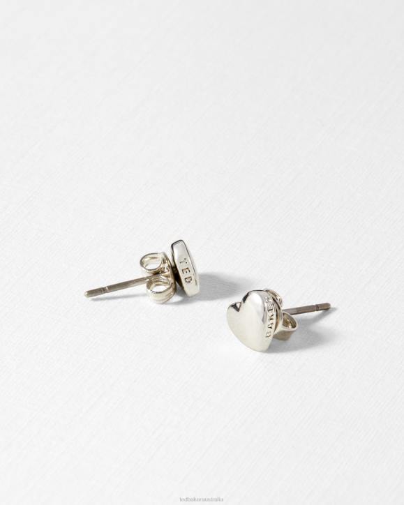 Ted Baker Harly Heart stud earrings Silver Color Jewelry Women TLPL1013