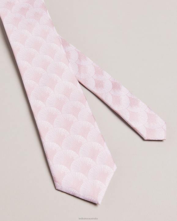 Ted Baker Herro Fan Jacquard Tie Dusky Pink Accessories Men TLPL1968