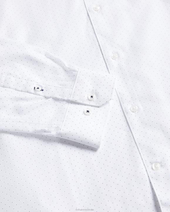 Ted Baker Hysopss Slim Fit Mini Dot Print Shirt White Clothing Men TLPL1511