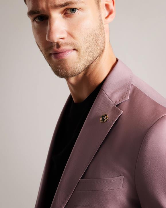 Ted Baker Ignacej Pure Wool Suit Jacket Pink Clothing Men TLPL1440