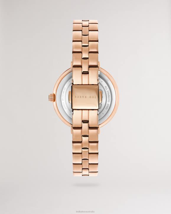 Ted Baker Isidora Floral Dial Stainless Steel Bracelet Watch Rosegold Color Accessories Women TLPL1025