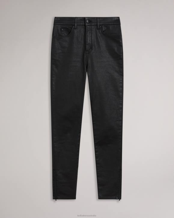 Ted Baker Jazmynn Satin Stretch Skinny Jeans Black Clothing Women TLPL82