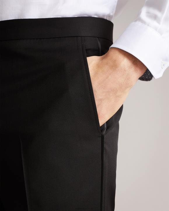 Ted Baker Jvtuxt Slim Fit Tuxedo Suit Trousers Black Clothing Men TLPL1407