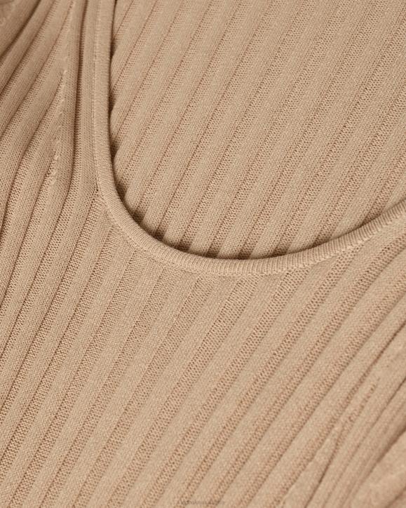 Ted Baker Kiierra Side Slit Detail Knit Dress Light Brown Clothing Women TLPL621