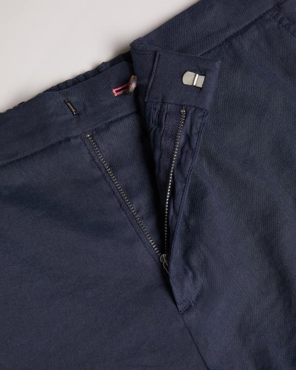 Ted Baker Leder Linen Blend Half Elasticated Shorts Navy Clothing Men TLPL1307
