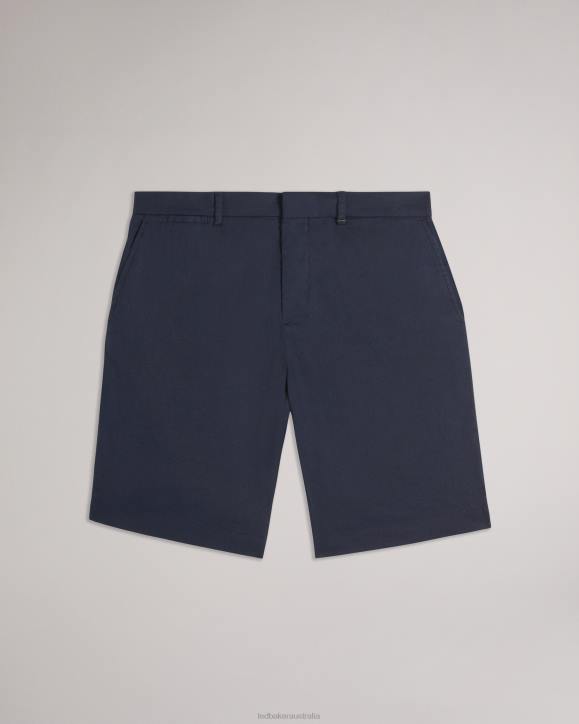 Ted Baker Leder Linen Blend Half Elasticated Shorts Navy Clothing Men TLPL1307