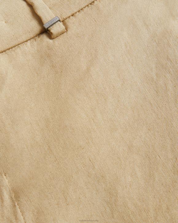 Ted Baker Leder Linen Blend Half Elasticated Shorts Stone Clothing Men TLPL1541