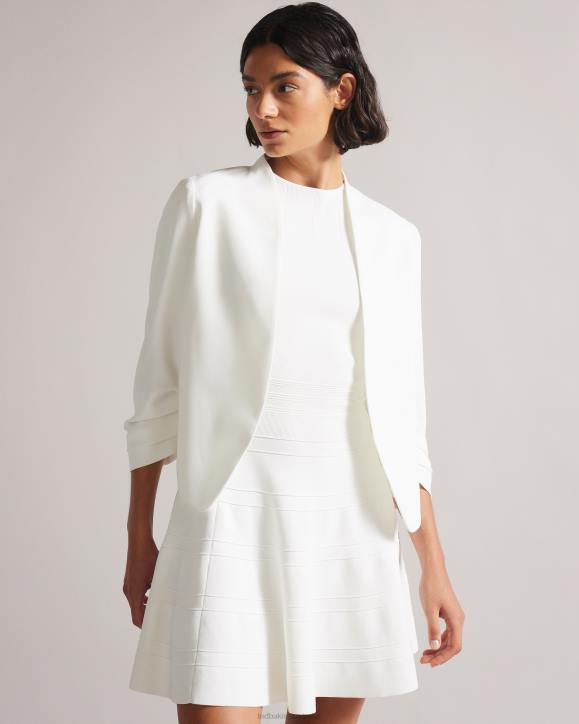 Ted Baker Lilla Cropped Jacket Ivory Clothing Women TLPL131