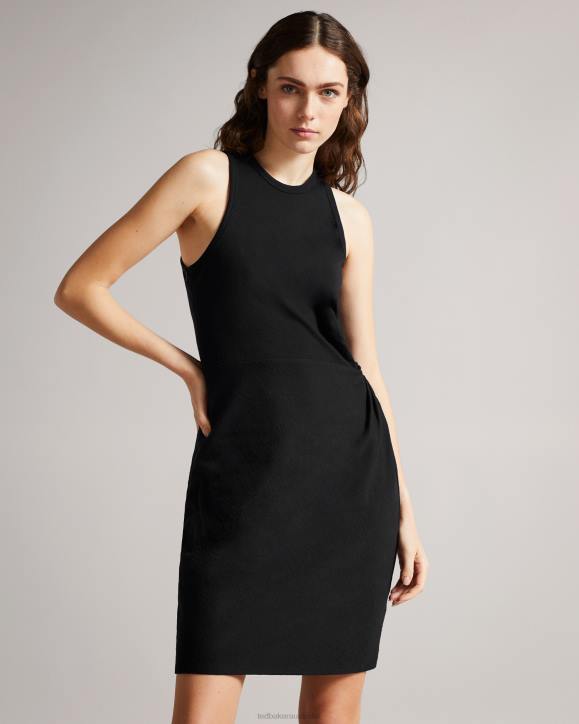 Ted Baker Livviaa Knot Front Jersey Dress Black Clothing Women TLPL413