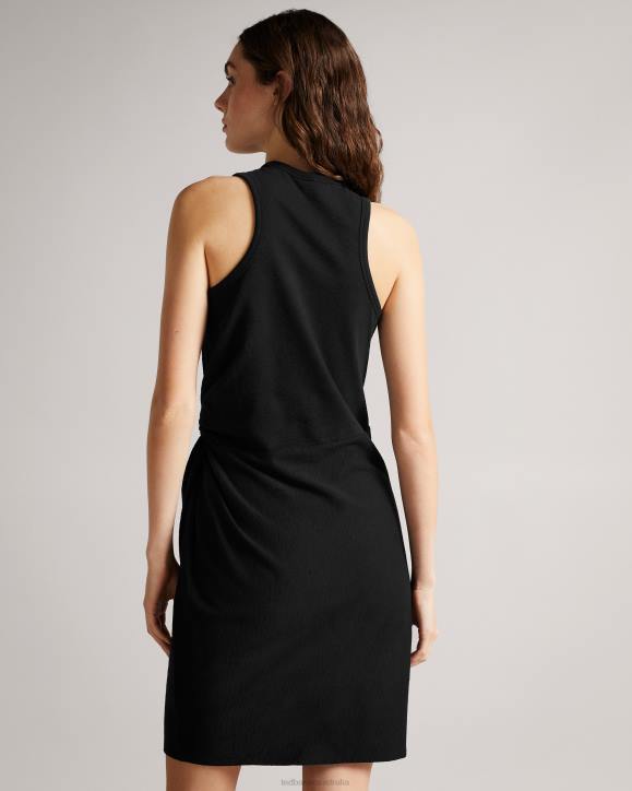 Ted Baker Livviaa Knot Front Jersey Dress Black Clothing Women TLPL413