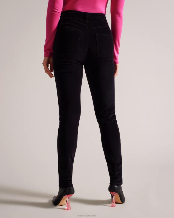 Ted Baker Livviah Velvet Skinny Leg Jeans Black Clothing Women TLPL447