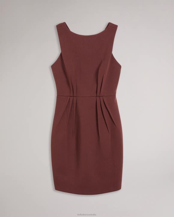 Ted Baker Lophiaz Tulip Skirt Dress Brown Clothing Women TLPL453