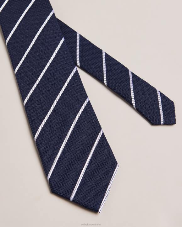 Ted Baker Luciio Striped Silk Tie Navy Accessories Men TLPL1995