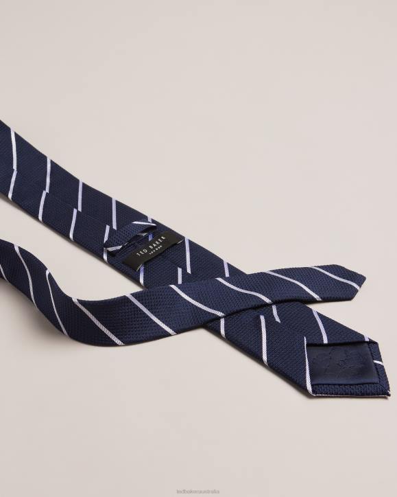 Ted Baker Luciio Striped Silk Tie Navy Accessories Men TLPL1995