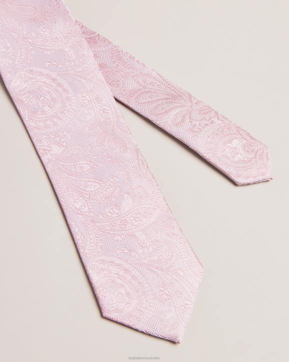 Ted Baker Meews Paisley Silk Tie Dusky Pink Accessories Men TLPL2040