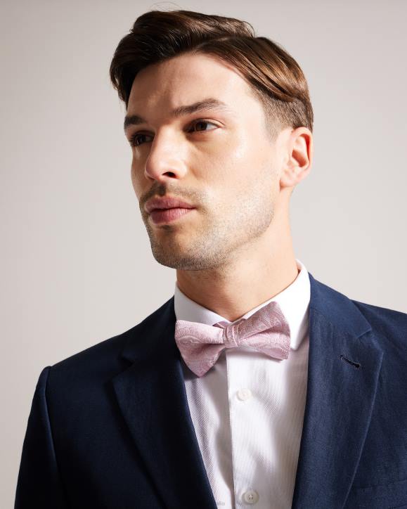 Ted Baker Mewbow Paisley Bow Tie Dusky Pink Accessories Men TLPL1957