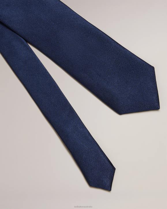 Ted Baker Moorez Ottoman Silk Tie Navy Accessories Men TLPL1950