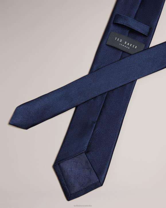 Ted Baker Moorez Ottoman Silk Tie Navy Accessories Men TLPL1950