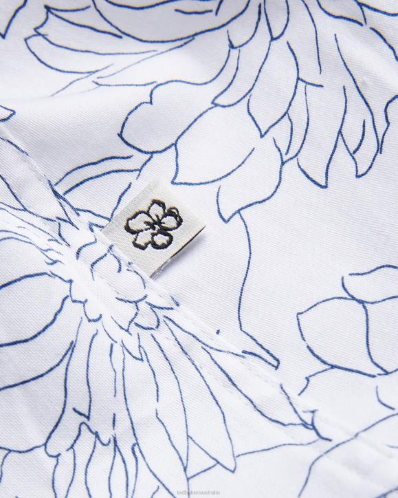 Ted Baker Neale Long Sleeve Floral Outline Print Shirt White Clothing Men TLPL1603