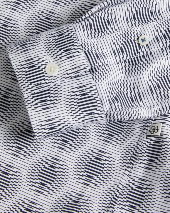 Ted Baker Pearse Long Sleeve Circle Geo Shirt White Clothing Men TLPL1537
