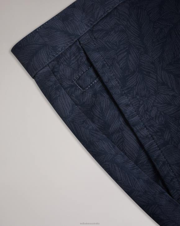 Ted Baker Pinna Leaf Print Shorts Navy Clothing Men TLPL1507