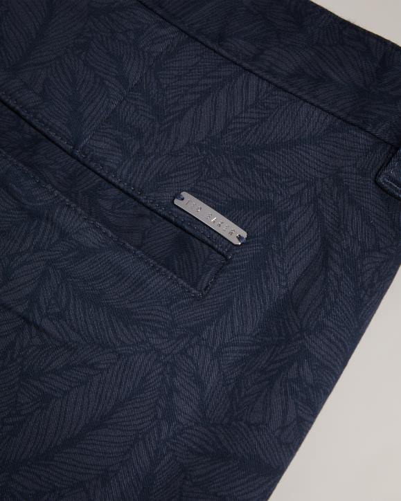 Ted Baker Pinna Leaf Print Shorts Navy Clothing Men TLPL1507
