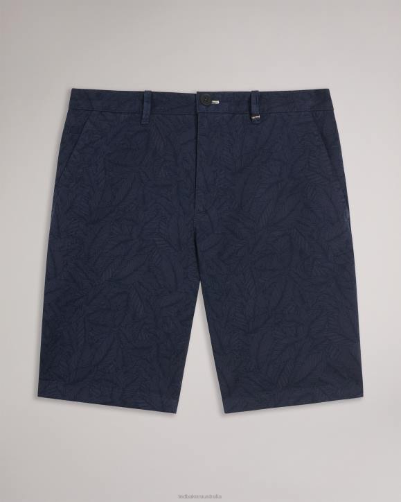 Ted Baker Pinna Leaf Print Shorts Navy Clothing Men TLPL1507