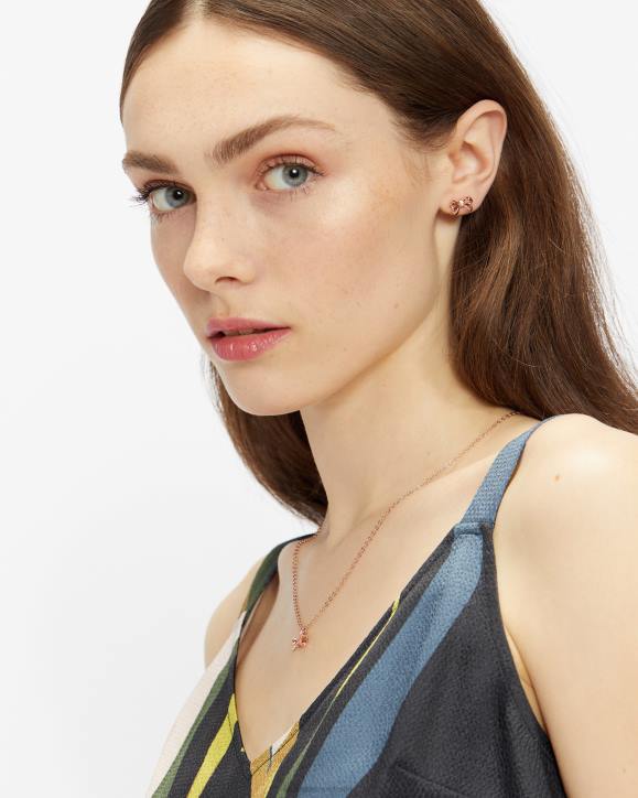Ted Baker Pollay TBJ2666 Petite Bow Stud Earring Rosegold Color Jewelry Women TLPL1142