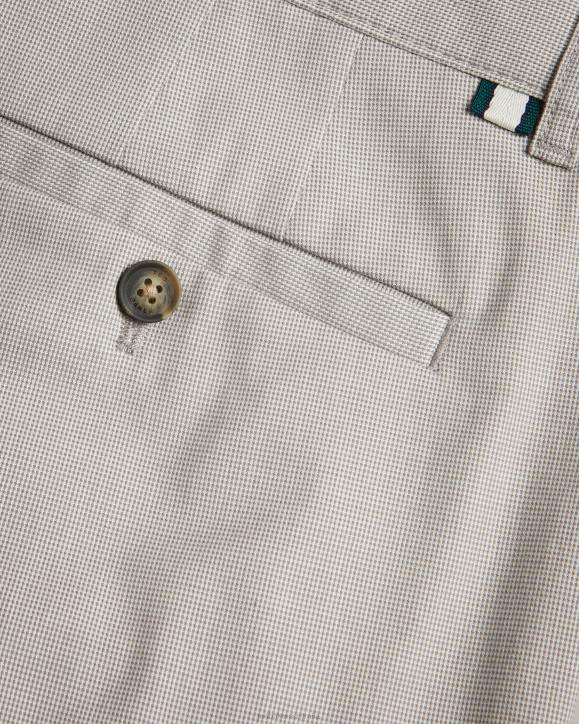 Ted Baker Portmay Slim Fit Dogtooth Trousers Gray Clothing Men TLPL1408