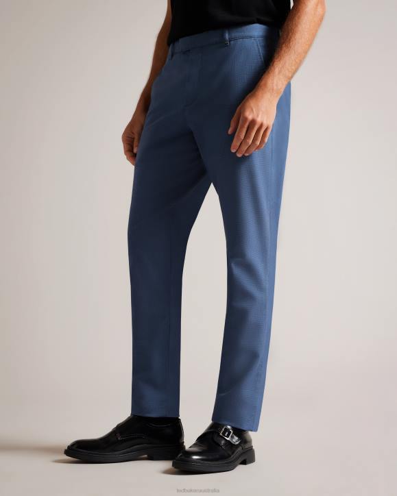 Ted Baker Portmay Slim Fit Dogtooth Trousers NAVY Clothing Men TLPL1437