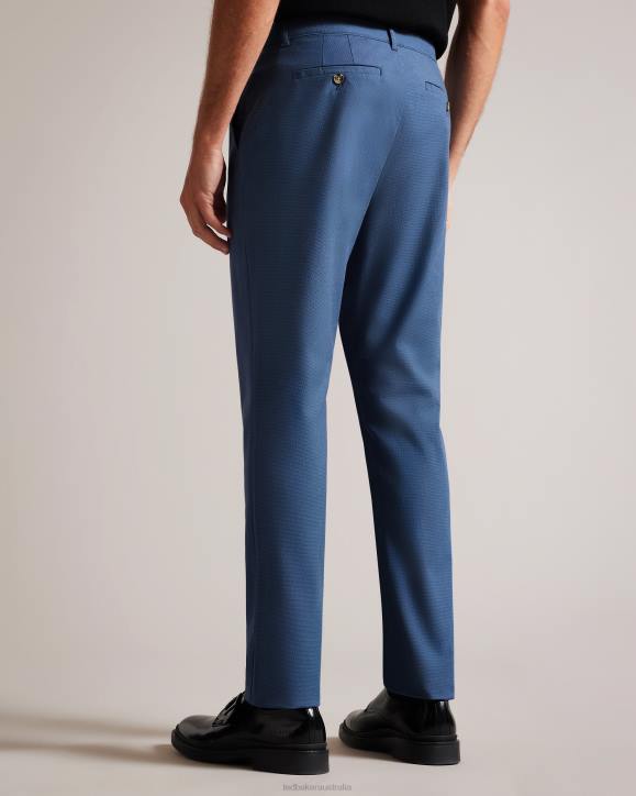 Ted Baker Portmay Slim Fit Dogtooth Trousers NAVY Clothing Men TLPL1437