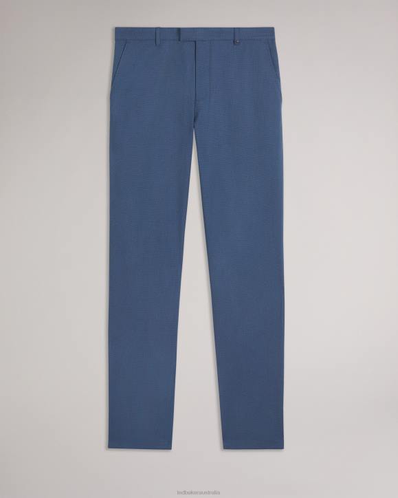 Ted Baker Portmay Slim Fit Dogtooth Trousers NAVY Clothing Men TLPL1437