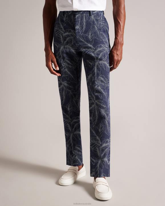 Ted Baker Postot Leaf Suit Trousers Navy Clothing Men TLPL1604