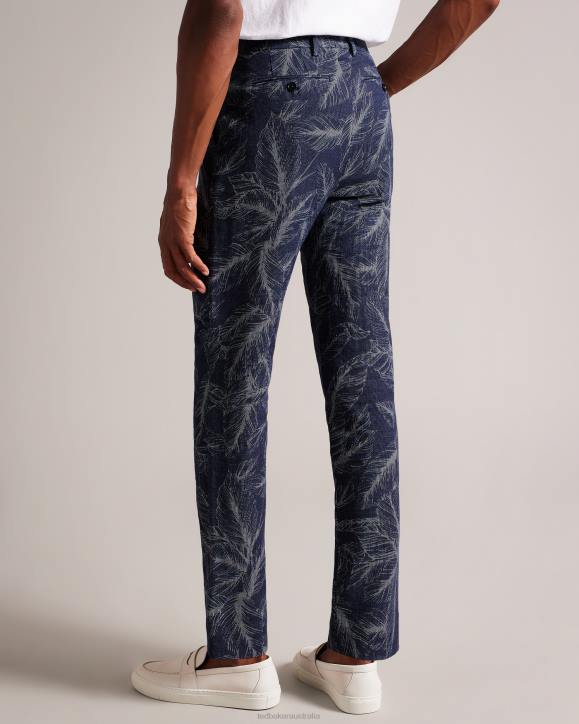 Ted Baker Postot Leaf Suit Trousers Navy Clothing Men TLPL1604