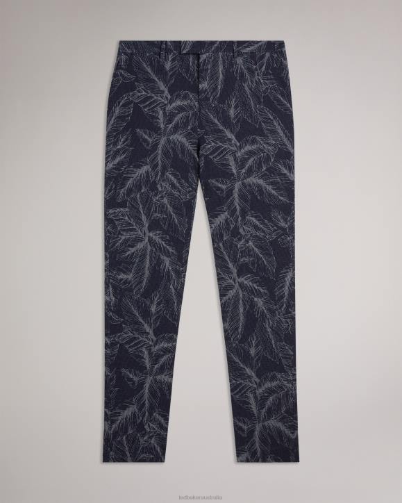 Ted Baker Postot Leaf Suit Trousers Navy Clothing Men TLPL1604